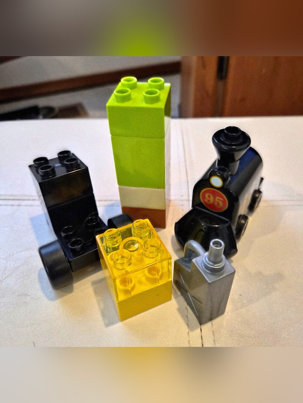 Lot Of Lego Blocks Train Engine, "Wanted Signs",Treasure Chest, 10